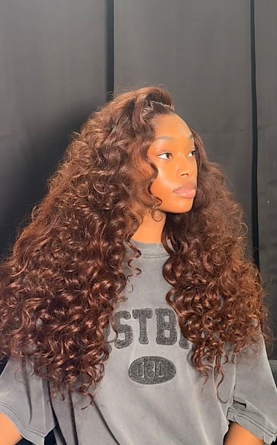 13X6 Hd Lace Chocolate Brown Curly Lace Front Wig