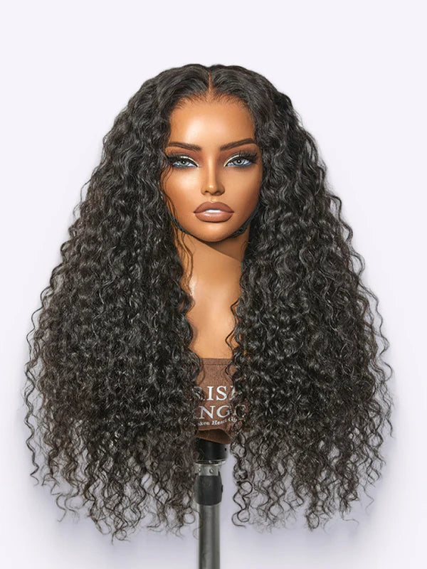 13x4 HD Transparent Lace Deep Wave Lace Frontal Wig