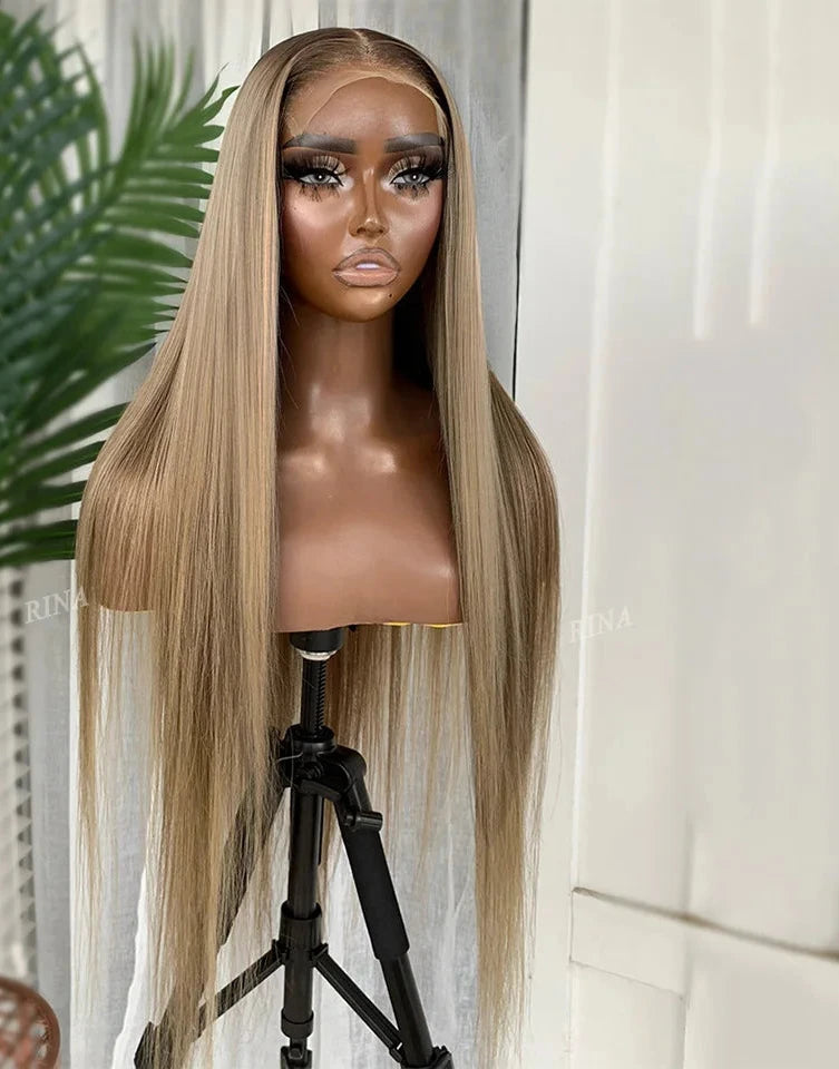 13X6 Transparent Lace Straight Human Hair 180% Density Lace Front Wig