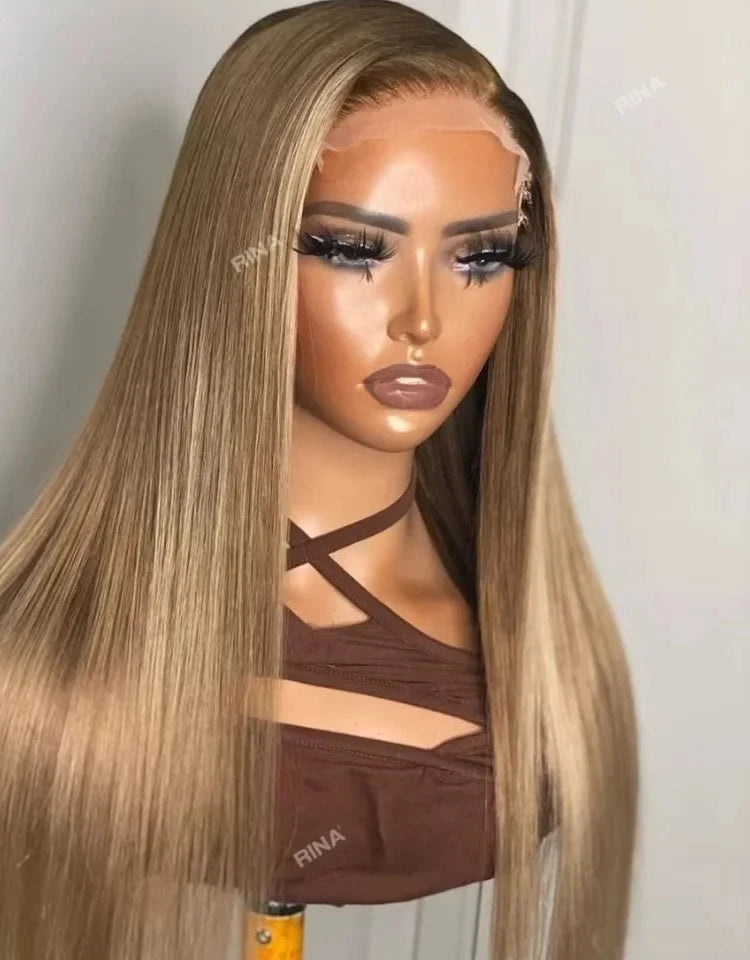 13X6 Transparent Lace Straight Human Hair 180% Density Lace Front Wig